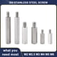 thumbnail image 2 of M2 M2.5 M3 M4 M5 M6 Hex Motherboard Standoff Stainless Steel Hex Standoffs Pillar Stud PCB Support Spacing Screw Bolt Spacer Set, 2 of 4