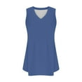 thumbnail image 6 of Diufon Summer Casual Womens Tank Tops Solid Color Breathable Tees V Neck Sleeveless T-Shirts, 6 of 7