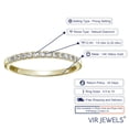 thumbnail image 3 of Vir Jewels 1/5 CTTW Pave Diamond Wedding Band 14K Yellow Gold Bridal Ring Prong Set Size 4 Female Adult, 3 of 8