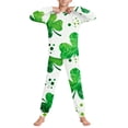 thumbnail image 4 of Conjuntos de blusa y camisa de manga larga con cuello redondo. Conjunto de camisa y pantalón de manga larga con estampado del Día de San Patricio para niños y niñas. Top y pantalón para niña., 4 of 9
