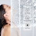 thumbnail image 7 of AUQ 2026 New Eva Shower Curtain Liner,72"Wx72"L,Pebble Design,Clear,Waterproof Clear Shower Curtain Liner Mildew Resistant for Bathroom,Shower,Home Use, 7 of 7
