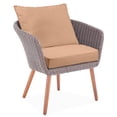 thumbnail image 4 of Vargottam Outdoor Deep Seat Patio Cushions Set 2pcs Seat Set All Weather Replacement Cushion Patio Seat And Back Cushion Set 25"x25"x5" Inches-Light Peach, 4 of 9