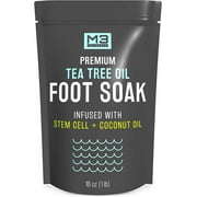 M3 Naturals Premium Tea Tree Oil Foot Soak | 16 oz (1 lb) Epsom Salt Pedicure Foot Soak with Coconut Oil & Stem Cell