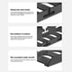 thumbnail image 4 of Organizador de Cables Debajo del Escritorio Bandeja Metálica para Cables Debajo del Escritorio con Abrazadera Soporte para Cable de Regleta Sin Perforación y Espacioso L, 4 of 5