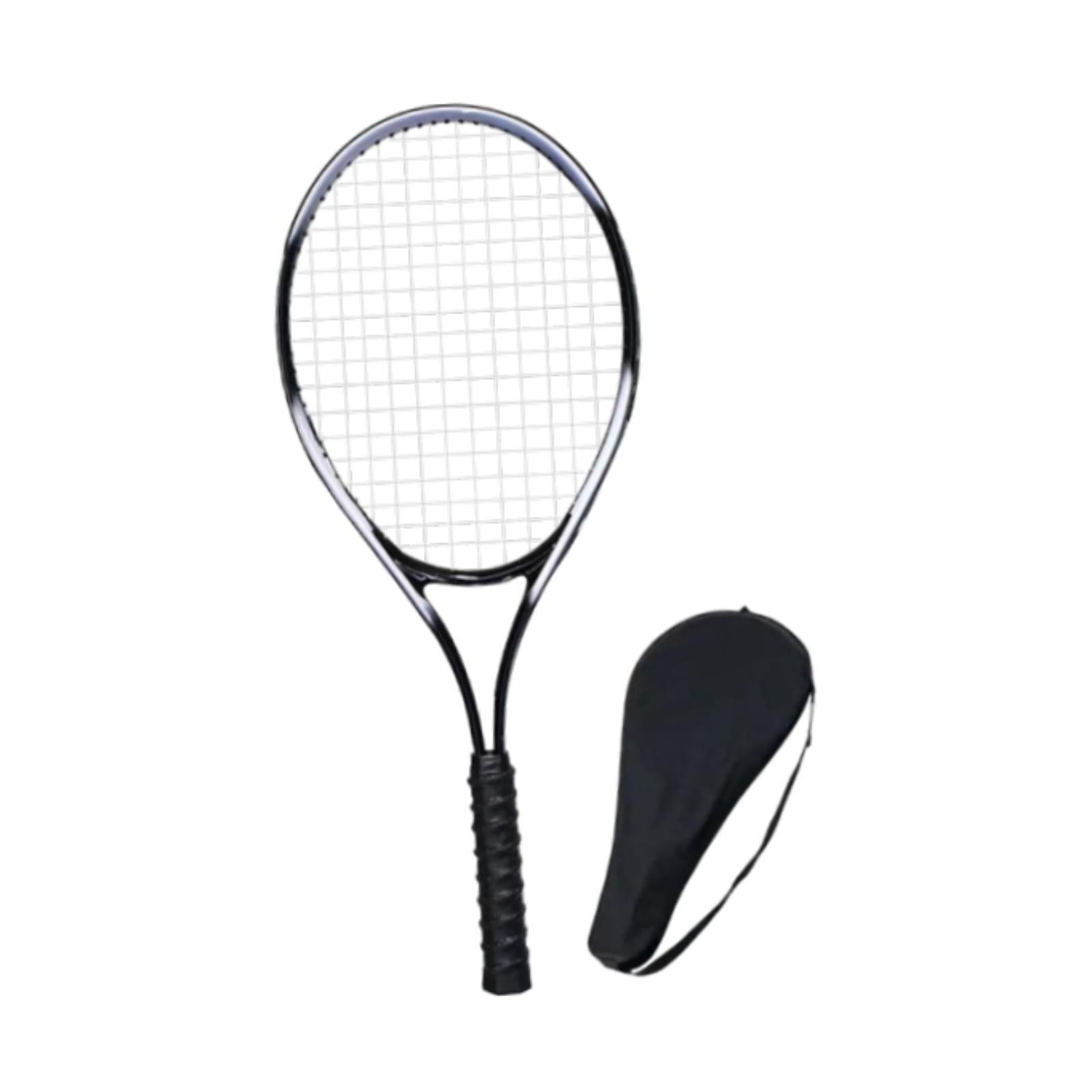 Dualoai Tennis Racket for Adults Practical with Carry Bag Lightweight Professional Nylon Black