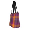 thumbnail image 2 of Kll Tote Bag For Women Purple Yellow Buffalo Plaid Print Shopping Grocery Reusable Bags For Office School Shopping Travel, 2 of 7
