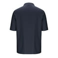 thumbnail image 3 of Camisa de Manga Corta Botón de los Hombres, Casual Color Sólido, de Pie Cuello Piña Camisa de Blusa Cuadrada, 3 of 4