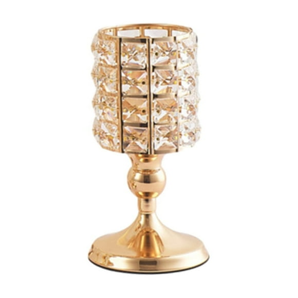 Centerpiece Table Decorations,Candles for Home Crystal Metal Candle Crystal Beads Bling Tea Light Candlestick Tall Votive Candelabra Elegant Centerpiece Table Wedding Decoration Home