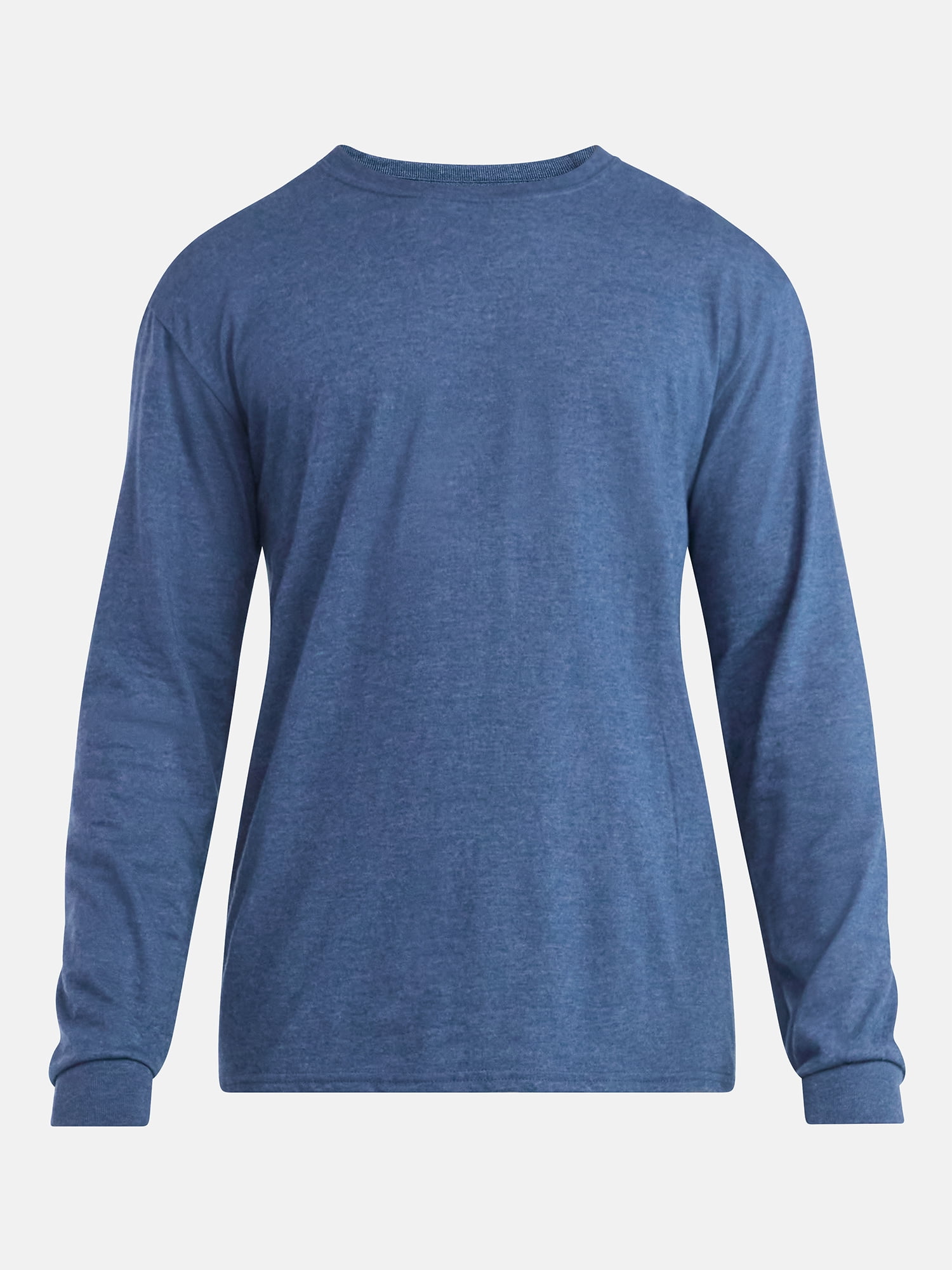 Athletic Works Men's and Big Men's Cotton Tee with Long Sleeves, Sizes S-3XL