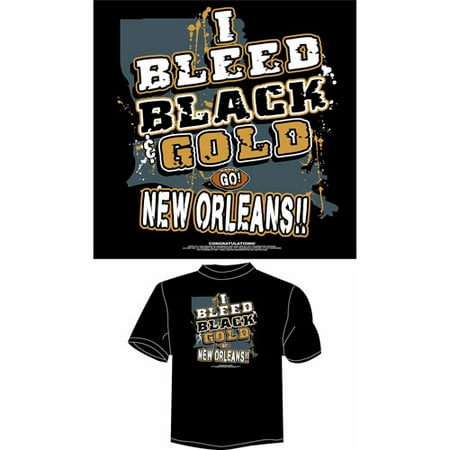 Youth Black Football T-shirt - New Orleans Football