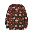 thumbnail image 3 of WTOBBY Women's Christmas Themed Woolen Sweatshirt, Long Sleeve Christmas Print Pullover, Cute and Comfortable Top for Fall and Winter Seasonal Activities,Deep Red L, 3 of 3