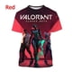 thumbnail image 3 of Camiseta gráfica del juego Valorant para hombre, con estampado 3D, informal, de verano, de manga corta, con cuello redondo, para niños, ropa de calle, 3 of 5