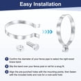thumbnail image 4 of Uxcell 6-Pack Bandas de Refuerzo para Cercas de Cadena, Banda de Refuerzo de Acero Galvanizado de 3-15/16 Pulgadas con Tornillos y Tuercas para Cercas, 4 of 7