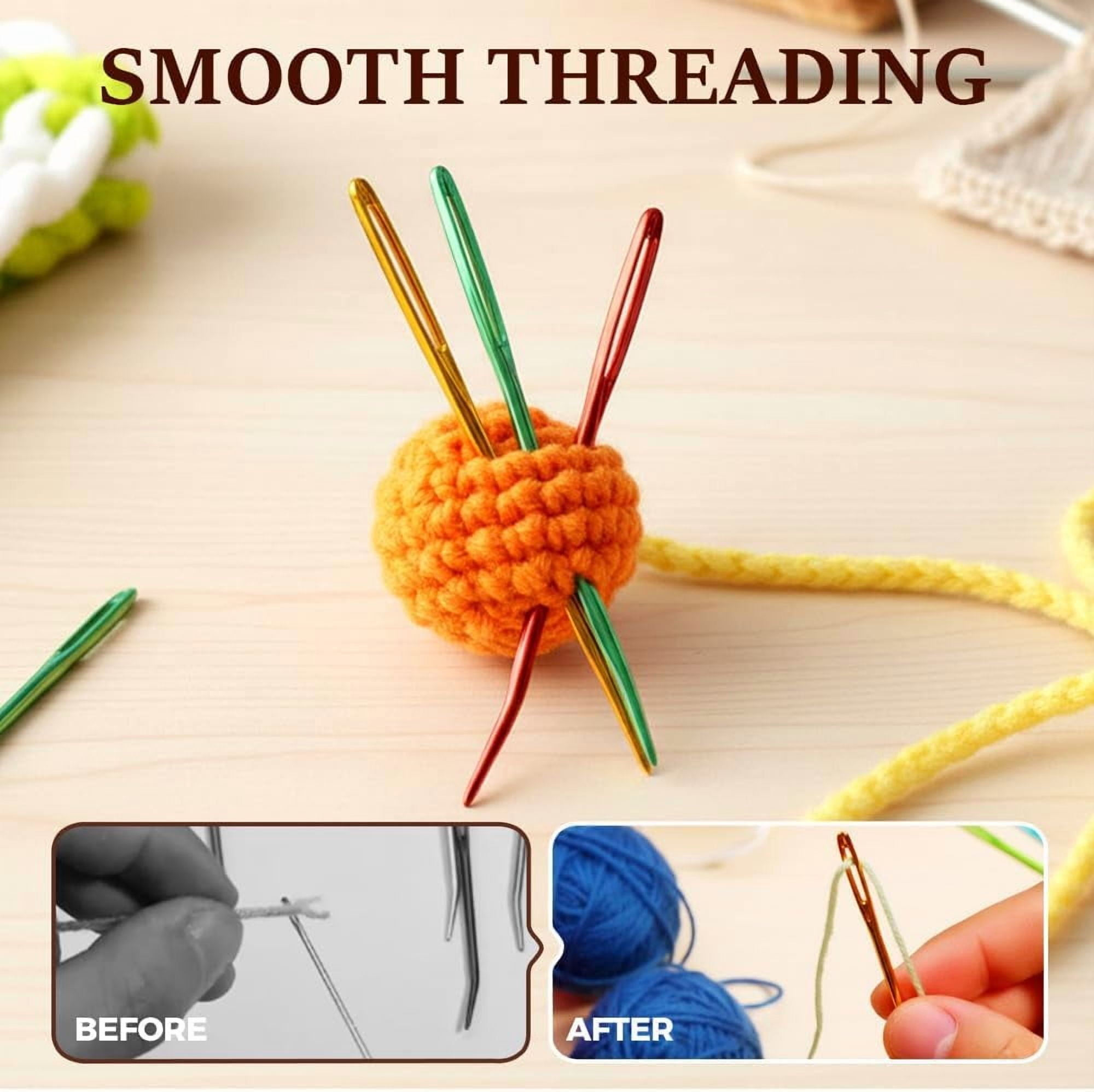 2026 New Darning Tapestry Yarn Needles Set, Large Eye Blunt Needles for Hand Sewing, Knitting & DIY Craft Projects (24pcs)