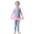 thumbnail image 2 of WOLLED 1-14T Kids Toddler Girls Rash Guard Swimsuits Set Baby UPF50+ Sun Protection Beach Bathing Suit 3 Piece Long Sleeve Rash Guard Swimwear with Hat, 2 of 11