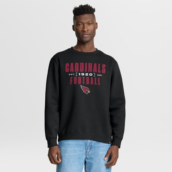Men's Fanatics Black Arizona Cardinals Powerful Throw Legacy Pullover Sweatshirt