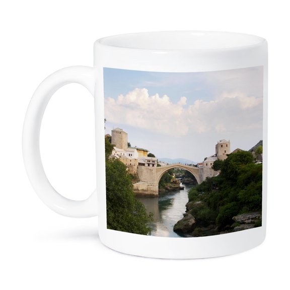 3dRose, River, bridge, Mostar, Bosnia Herzegovina - EU44 PKA0022 - Per Karlsson, 15oz Mug
