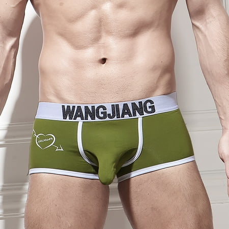 

Gubotare Mens Boxers Underwear Men s Seamless Front Pouch Bikini Underwear Low Rise Breathable Men Tagless Briefs Underwear Army Green XL