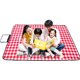 thumbnail image 1 of Greeniant Colchoneta de Picnic impermeable plegable para exteriores a cuadros rojos y blancos, almohadilla gruesa de moda, transpirable, suave, portátil, carpas caja roja 150*100cm Greeniant OD001135-01, 1 of 6