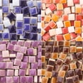 thumbnail image 6 of Leadrop 500Pcs 1x1cm Ceramic Mix-color Square Glass DIY Crafts Mosaic Tiles Art Supplies, 6 of 11