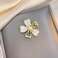 thumbnail image 6 of Hyasfey Sweet Pearl Flower Brooch Elegant Alloy Jewelry Anti-oxidation Rust-proof Lapel Pin for Women Clothing Accessory, 6 of 7