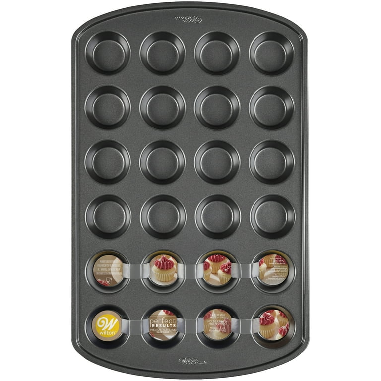 Wilton Premium Non-Stick Mini Muffin and Cupcake Baking Pan, 24