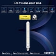 thumbnail image 7 of Luxrite Vintage T9 Long LED Tube Light Bulb 7W 2700K 800 Lumens Dimmable 6 Pack, 7 of 7