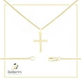thumbnail image 7 of BEBERLINI Women Cross CZ Pendant Necklace Set 14K Gold Filled Box Chain Jewelry 20", 7 of 7
