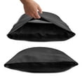 thumbnail image 4 of Satin Pillowcases Pair with Envelope Closure (Standard, Black), 4 of 4