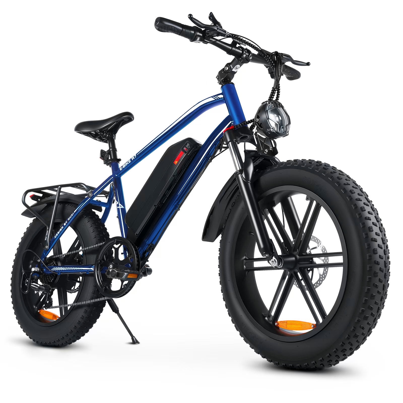 VTKOW R7 Fat Tire Electric Bike, 1000W Peak High Power Off-Road Ebike, 48V 13Ah Battery 25MPH, 20" All-Terrain Electric Mountain Bicycle with Front Suspension, 7-Speed, UL Certified