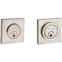 Baldwin 8221 Santa Monica Contemporary Square Double Cylinder Deadbolt - Nickel