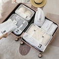 thumbnail image 6 of HKEJIAOI Shoe Storage 7 Sets Of Packaging Travel Luggage Organizer With Laundry Bag And Shoe Bag Luggage Packing Travel Accessories Clothing Bag Shoe Bag Lingerie Bag, 6 of 9