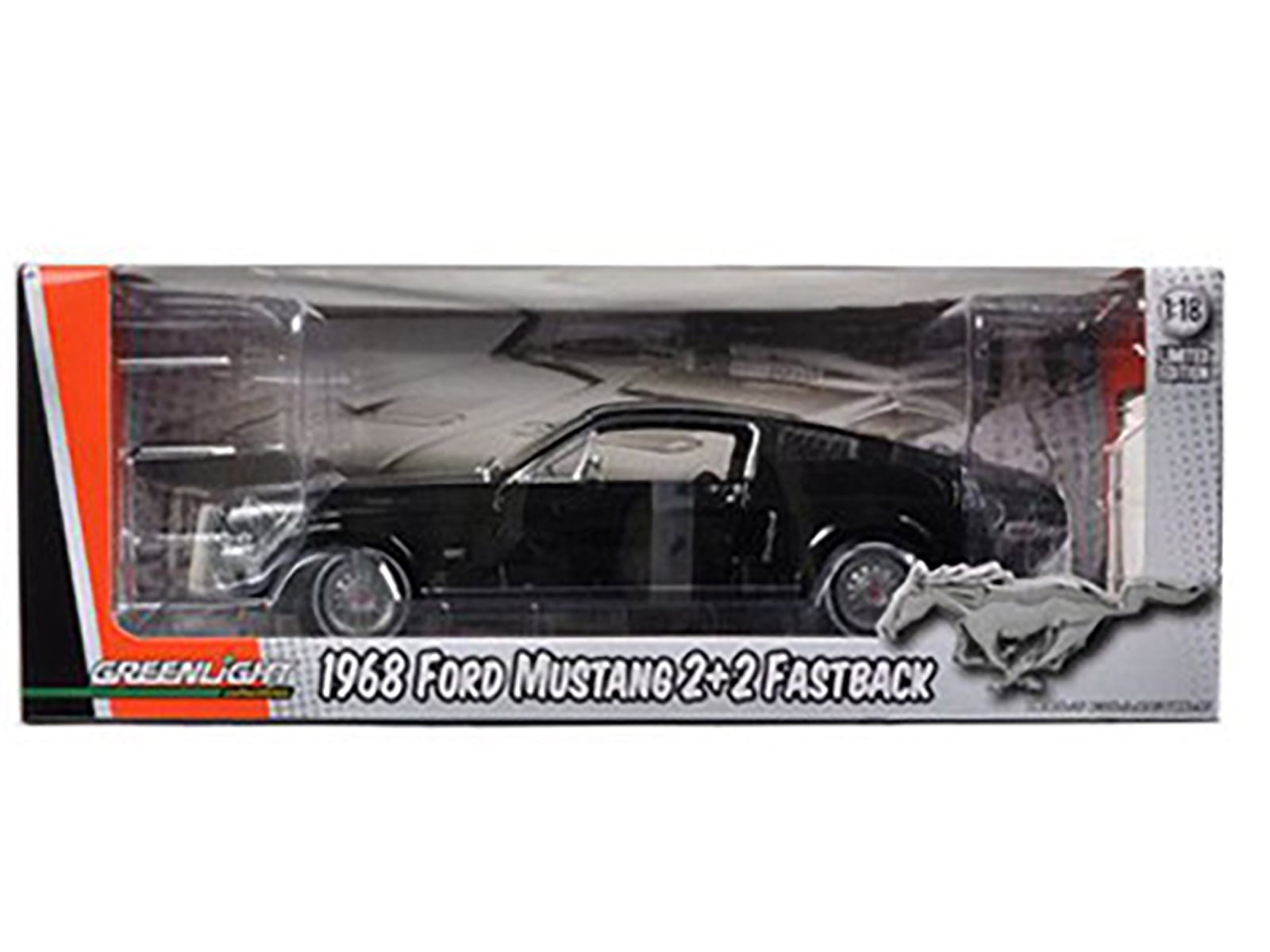 1968 Ford Mustang GT Fastback Black, Limited Edition Diecast Model Car Toy  Collectible by Greenlight - Walmart.com