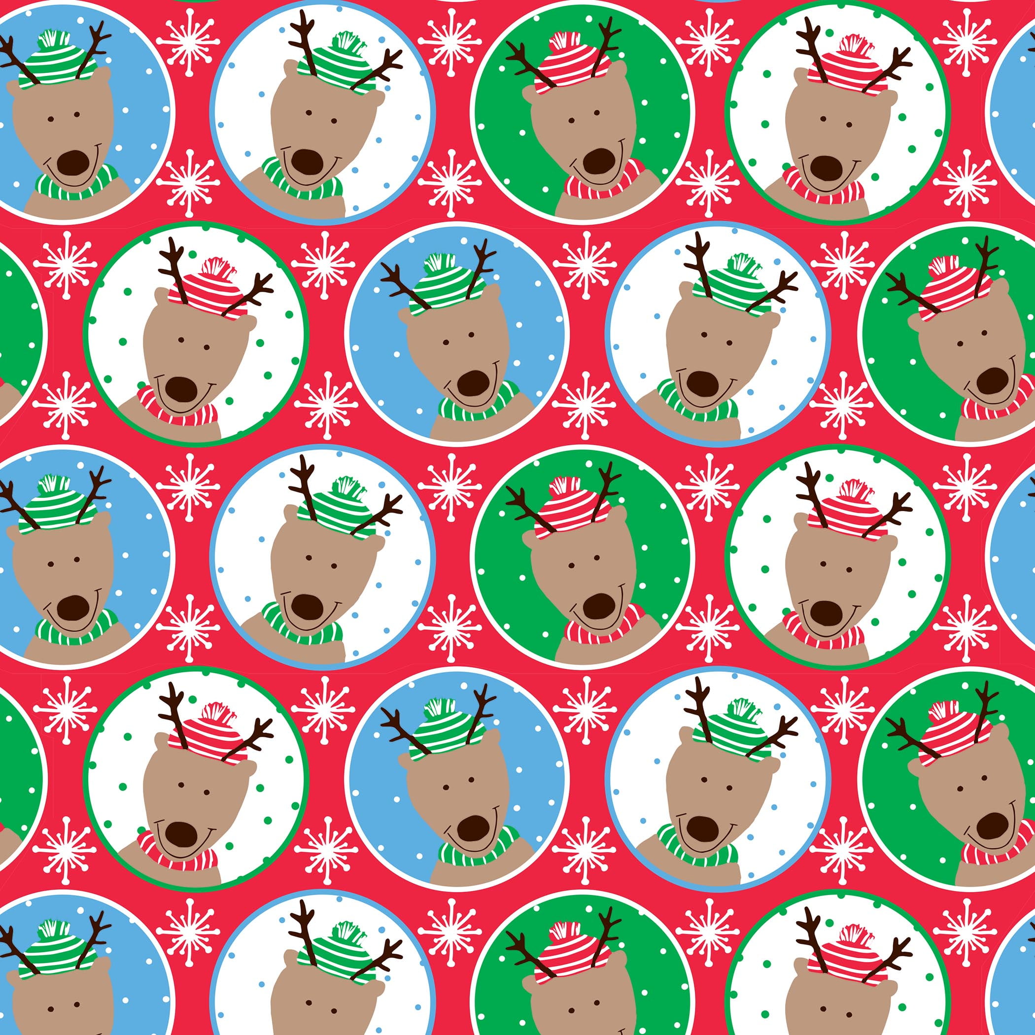 Holiday Time Premium Heavyweight Gift Wrap, Reindeer, Jumbo Roll
