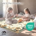 thumbnail image 4 of ODIKA 4'x6' Machine Washable Non-Slip Area Rug, Ornate Baroque Scrollwork with Timeless Elegance High Traffic Rug, Gold, 208556, 4 of 7
