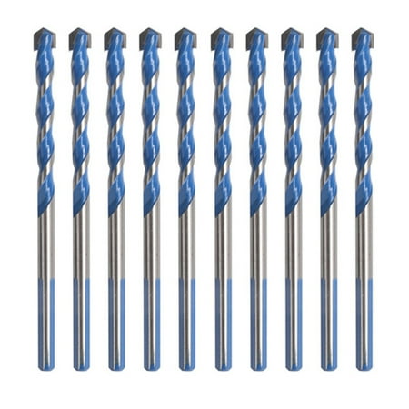 

10pcs 6mm Twist Drill Bit Set Blue Triangle Buster Drill Carbide Ceramic Drill