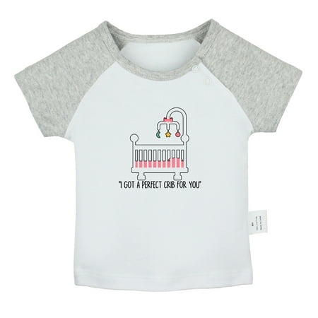 

iDzn I Got A Perfect Crib For You Funny T shirt For Baby Newborn Babies T-shirts Infant Tops 0-24M Kids Graphic Tees Clothing (Short Gray Raglan T-shirt 18-24 Months)