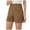 Brown, variant on WAYUTE Women's Shorts Stretch Twill Shorts Summer Stretchy Jean Shorts Casual Chino Shorts High Waist Denim Shorts Shorts