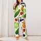 thumbnail image 2 of Fotbe Vegetables2 Conjunto de Pijama de Manga Larga para Mujer con Estampado, Ropa de Dormir de 2 Piezas, Conjunto de Casa Suave y Cómodo con Bolsillos-Large, 2 of 7