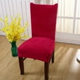 thumbnail image 5 of Velvet Dining Chair Slipcovers,2/4/6 Pcs Stretchy Super Fit Chair Protector Cover Removable Washable Anti-Dust Chair Covers for Dining Room Kitchen Banquet Wedding-6 Pcs-P, 5 of 6
