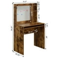 thumbnail image 4 of Convenience Concepts Designs2Go 54.25" Student Desk With Magnetic Bulletin Board, Barnwood, All Ages, 4 of 8