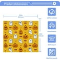 thumbnail image 4 of Halloween Elves Pumpkin Washcloth 12x12in Set, 4 Pack Absorbent Cotton Towel Square Kitchen Dishes Towels, Soft Cleaning Face Hand Towel Fast Drying Wash cloth, 4 of 7
