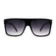 thumbnail image 3 of Womens Flat Top Rectangular Mobster Sunglasses Black Purple Smoke, 3 of 4