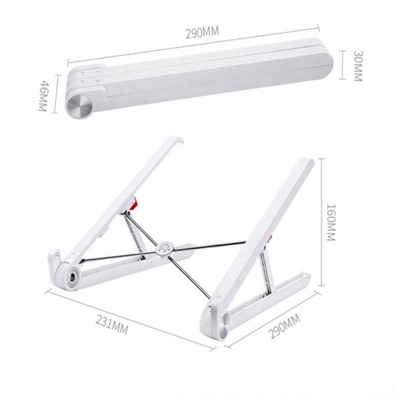 Baluue Laptop Cooling Stand Foldable White Portable for Home and Office