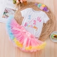 thumbnail image 6 of MEZZALL Girls Outfits Set Baby Girl Summer Birthday Outfits Short Sleeve Dress Party Clothes Cute Printed Romper Toddler Two Piece Comfort Clothing, 6 of 9