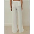 thumbnail image 4 of Textured Linen Feel Elastic Waist Pants, 4 of 4