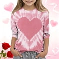 thumbnail image 2 of BLVB Valentine's Day Shirt for Girls Heart Graphic T-Shirts Cute Tee Valentine Gift Crewneck Tees Tops 3-12 Years, 2 of 5