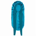 thumbnail image 1 of Extra Large Hair Long Silk Bonnet Cap With Elastic Satin Hair Band Comfortable Head Cover Night Sleep Hat For Sleeping Shower Blue, 1 of 6