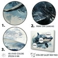 thumbnail image 3 of Designart "Majestic Whale Leap I" Animal Whale Floater Framed Wall Decor, 3 of 5