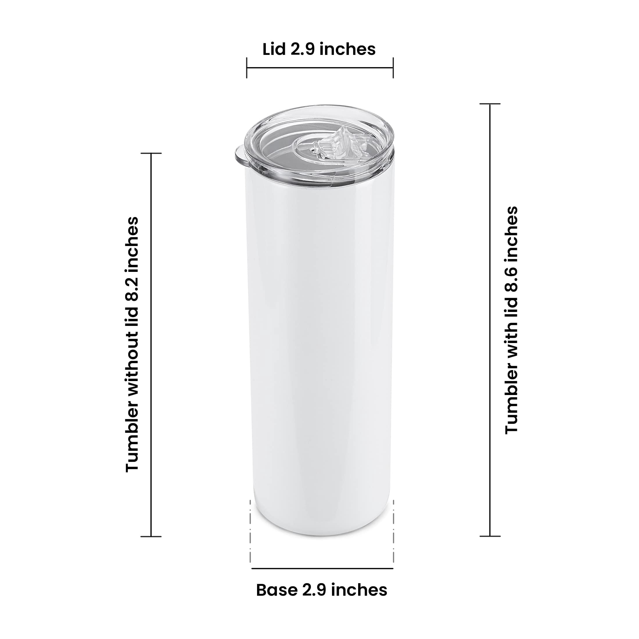 Makerflo 30 oz Skinny Tumbler Stainless Steel Silver 25 Pack Ideal for DIY Crafts -Epoxy